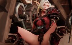 16:10 1girls 3d armored_female blender blonde_hair blood_elf clothed elf elf_ears elf_female female female_focus female_only glowing_eyes indoor inviting inviting_viewer knee_boots legs_apart notablyfishy panties_aside pauldrons player_character pussy showing_off showing_pussy solo solo_female spread_pussy tavern warcraft world_of_warcraft