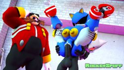 16:9 1girls 2boys 3d 3d_(artwork) 4k absurd_res anthro badnik balls big_balls big_breasts big_penis breasts canid canine canis confusion digital_media_(artwork) dr._eggman eulipotyphlan eyebrows female full_nelson genitals group hand_on_butt hedgehog hi_res human infinite_(sonic) jackal lifting_partner machine male male/female mammal metal_sonic mouthless mtf_crossgender penetration penis raised_eyebrow robot rocketspuff rule_63 scratching_head sega sonic_(series) sonic_forces sonic_the_hedgehog_(series) stomach_bulge thick_thighs trio vaginal_penetration widescreen