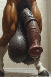 1boy 1male 1man ai_generated animal_genitalia animal_penis anthro anthro_only balls ballsack bathroom big_balls big_penis brown_fur digitigrade enormous_balls enormous_penis equine equine_genitalia equine_penis faceless_male flared_penis furry furry_only furrypornaddiction gigantic_penis hooves horse horsecock huge_balls huge_cock hyper hyper_balls hyper_penis lower_body male male_only medial_ring penis penis_focus precum pubes pubic_hair sagging_balls saggy_balls solo solo_anthro sweat sweatdrop sweaty sweaty_balls thick_penis veiny_balls veiny_penis