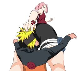 anime ass ass_in_face ass_worship bike_shorts butt_in_face dominant domination fem_dom femdom hand_on_another's_head hand_on_head kunoichi manga naruto naruto_(series) naruto_shippuden ninja sakura_haruno white_background