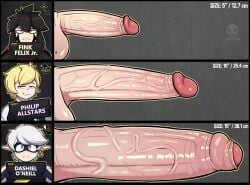 3boys 3femboys amber_eyes angry_face big_dick big_penis blonde_hair blue_eyes boy cock cock_hungry dashiel_(lordfink) elf elf_ears fat_cock fat_penis femboy femboy_focus femboy_only fink_(lordfink) freckles huge_cock long_dick long_penis lordfink male mask masked mugshot oc penis_size_difference philip_(lordfink) purple_eyes sad_face size_comparison size_difference small_cock small_dick small_penis smile vein veiny_penis white_hair yaoi