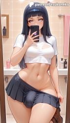 1boy 1futa 2026 ai_assisted ai_generated anime argyle_background artist_name bathroom black_hair blunt_bangs boruto:_naruto_next_generations brick_wall bulge cellphone explicit futanari hi_res high_quality high_resolution highres holding_phone honeycomb_background hyuuga_hinata long_hair mirror naruto naruto_(classic) naruto_(series) naruto_shippuden otoko_no_ko patreon patreon_username penis phone restroom selfie shower_(place) smartphone stable_diffusion testicles tile_floor tile_wall tiles toilet toilet_paper tsukoneko watermark