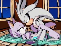 1boy 1girls blaze blaze_the_cat cat female hedgehog j_nsfw male silver_the_hedgehog sonic_(series) sonic_the_hedgehog_(series)