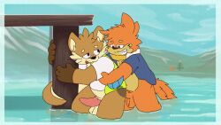 16:9 anal anal_sex animated anthro anthro_on_anthro anthro_penetrated anthro_penetrating anthro_penetrating_anthro balls brown_body brown_fur buizel clothed clothing cloud day duo erection from_behind_position fur generation_4_pokemon genitals gralicbutter hi_res lake male male/male male_penetrated male_penetrating male_penetrating_male mammal mustelid nintendo orange_body orange_fur otter outside partially_clothed partially_submerged penetration penis plant pokemon pokemon_(species) saggy_balls sex sky tapering_penis tree water widescreen x-ray_view