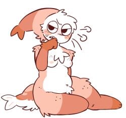 ambiguous_gender dandy's_world holidayshrimp laying_on_side nude posing posing_for_the_viewer shrimpo_(dandy's_world)