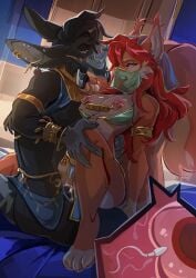 1girls 4_toes aggressive aggressive_fertilization aggressive_humping alternate_form anthro anthro_on_anthro anthro_penetrated anthro_penetrating anthro_penetrating_anthro arms_behind_back ass balls bed_covers bedding bedroom_sex big_breasts big_tail black_body black_fur black_hair blush bodily_fluids bracelet breasts breed breeder breeding_slave buckteeth clothing collaborative collaborative_sex cross cum cum_in_pussy cum_in_vagina cum_inside digital_media_(artwork) duo ear_piercing egyptian egyptian_clothing egyptian_mythology erection eye_contact face_covered feet female female_penetrated female_rape female_raping_male fluffy fluffy_tail forced forced_impregnation fur genital_fluids genitals gerudo_outfit gold_(metal) gold_bracelet gold_jewelry grey_eyes grin hair hare impregnation inverted_cross inverted_cross_ear_piercing inverted_cross_piercing jewelry kammi-lu kaylacutie knife knife_to_throat lagomorph leporid long_hair looking_at_another male male/female male_penetrating male_penetrating_female mammal mask middle_eastern_mythology mythology necklace nipple_chain nipples nude open_mouth orange_body orange_fur ovum ovum_deformation penetration penile penile_penetration penis penis_in_vagina piercing possessive prince purple_eyes pussy rabbit rape_play red_hair rodent royalty sciurid sex sex_slave simple_background slave smile sperm_cell spread_legs squirrel tail teeth text thick_thighs thief threatening_with_weapon tight_fit toes tongue tongue_out topwear translucent translucent_clothing tree_squirrel vaginal_penetration veil vulva wearing_mask x-ray zerva_von_zadok_(capesir)