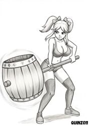 1girls ai ai_art ai_assisted ai_generated artist_logo artist_name belly_button big_hammer bluesky_link bra breasts female female_focus female_only glitch_productions hammer hotpants navel quinzo11 ribbons ribbons_in_hair saiko_bichitaru_(smg4) self_upload shoes simple_background smg4 standing standing_female thighhighs twintails white_background