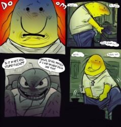 charlie_(smiling_friends) coworkers gay non-human_head pim_(smiling_friends) smiling_friends toony toony_face