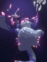 3:4 aquatic_dragon ball_bulge ball_squeeze ball_squish balls big_balls bodily_fluids bubble cock_vore cum dragon endosoma feral genital_fluids genitals glowing hi_res lunos_(marvelouseyes) male marine marvelouseyes mythological_creature mythological_scalie mythology penile penile_spines penis safe_vore scalie smile soft_vore solo solo_feral squish tail teeth teeth_showing underwater underwater_scenery underwater_view vore water wings