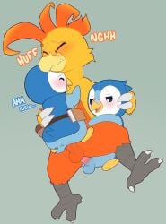 absurd_res anal anal_sex avian balls beak belt bird bisexual bisexual_sandwich bisexual_train blush bodily_fluids book claws closed_eyes combusken cum digital_media_(artwork) drooling erection feathers female female_penetrated feral generation_3_pokemon generation_4_pokemon genital_fluids genitals group group_sex hi_res looking_pleasured male male/female male/male male_penetrated male_penetrating male_penetrating_female male_penetrating_male nintendo nude open_belt penetration penile penis piplup pokemon pokemon_(species) porldraws saliva sandwich_position sex simple_background spanish_text sweat tail text threesome train_position trio vaginal_penetration