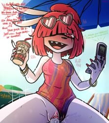 5_fingers accessory anthro anthro_penetrated bangs beach beach_chair beach_umbrella beverage biped black_eyebrows black_nose blue_sky blue_text blunt_bangs blush blush_lines bodily_fluids bombay_(artist) bracelet breasts breath cellphone clitoral_hood clitoris clothed clothed_anthro clothed_female clothed_sex clothing clothing_aside colored_nails container cowgirl_position cup day dialogue drinking_straw duo electronics english_text eyebrow_through_hair eyebrows eyewear eyewear_on_head female female_anthro female_focus female_on_top female_penetrated fingernails fingers first_person_view from_front_position front_view genital_fluids genitals gradient_sky green_text grey_text hair hair_accessory hair_over_eye heart_eyewear heart_sunglasses hi_res holding_beverage holding_cellphone holding_container holding_cup holding_object holding_phone humanoid_genitalia humanoid_hands humanoid_vulva iris jewelry lagomorph long_fingernails looking_down looking_pleasured male male/female male_penetrating male_penetrating_female male_pov mammal medium_breasts monotone_body monotone_hair mostly_offscreen_character mostly_offscreen_male motion_lines multicolored_clothing multicolored_one-piece_swimsuit multicolored_swimwear musical_note musical_symbol nails nipple_outline on_bottom on_top one-piece_swimsuit one-piece_swimsuit_aside one_eye_obstructed open_mouth open_smile orange_clothing orange_one-piece_swimsuit orange_swimwear outside outside_sex panting parasol partially_clothed partially_clothed_anthro partially_clothed_female penetrating_pov penetration penile penile_penetration penis penis_in_vagina phone pink_clitoral_hood pink_clitoris pink_clothing pink_one-piece_swimsuit pink_swimwear pink_tongue pink_vulva portrait profanity public public_sex pupils purple_clothing purple_one-piece_swimsuit purple_swimwear red_eyes red_fingernails red_nails red_text sex sex_on_the_beach shaded sharp_teeth short_hair sky slap_(sound_effect) slim slim_anthro slim_female smile solo_focus sound_effects straddling straddling_penis sunglasses sunglasses_on_head sweat swimwear swimwear_aside symbol talking_to_another talking_to_partner teeth text the_disappearance_of_girl_a three-quarter_portrait tongue translucent translucent_hair vaginal_fluids vaginal_penetration vein veiny_penis vulva white_body white_penis white_sclera white_sky white_text yellow_bracelet yellow_text