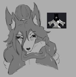 1boy 1girls anthro anthro_female big_breasts blush breasts female furry furry_female ghostbacon human human_male licking_penis long_tongue mal0 male male/female malo nude oral penis reference_image roblox roblox_avatar robloxian scp-1471 scp-1471-a scp_foundation self_upload sketch tagme tongue tongue_out