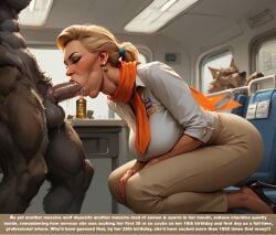 ai_generated blowbang blowjob cfnm cum_in_mouth deepthroat joanne_gagen werewolf