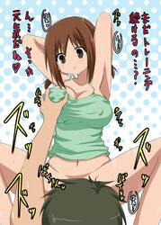 breasts hinako_(issho_ni_training) issho_ni_training sex sweat translation_request