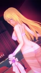 1girls 3d ass big_breasts blonde_hair bra busty butt_crack covered_nipples erect_nipples_under_clothes female female_only gloves half-closed_eyes hi_res large_breasts legs lingerie long_hair looking_at_viewer looking_back orange_eyes panties pose posing seductive seductive_look seductive_smile sensual sexy sexy_pose shokuhou_misaki sideboob smile solo thighs to_aru_kagaku_no_railgun to_aru_majutsu_no_index veil white_bra white_panties