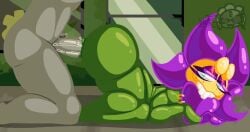 1boy 1girls animated anthro anthrofied big_breasts breasts electronic_arts female flora_fauna male manflowerin no_sound plant plant_girl plant_humanoid plants_vs._zombies plants_vs_zombies popcap_games sex shrinking_violet_(pvz) tagme video