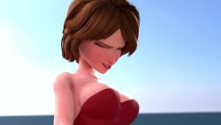 1girls 3d_animation animated aunt_cass beach beach_sex big_breasts big_hero_6 breasts cass_hamada disney jiggle_physics jiggling_breasts kittenvox marvel marvel_comics mature_female pov redmoa sound tagme undressing unseen_character video voice_acted