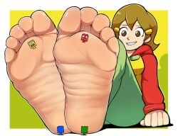 1girls 2d 2d_(artwork) 2d_artwork 5-volt barefeet barefoot blonde_female blonde_hair brown_eyes clenched_hand clenched_hands clothed clothing color colored crush crushing deviantart digital_drawing_(artwork) digital_media_(artwork) dmandestroys feet female female_only fist fists_clenched foot_fetish foot_focus giant_female giantess gts hair hair_clips hair_ornament looking_at_self medium_hair milf mommy mother nervous nervous_smile nintendo simple_background smile smiling soles soles_female teeth toes video_game_character video_games warioware white_body white_skin