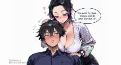 ai_generated black_hair blue_eyes blush breasts butterfly_hair_ornament comic comic_page comic_panel couple couple_(romantic) couple_love couple_sex demon_slayer giyu_tomioka giyushino heterosexual hot hot_spring kimetsu_no_yaiba kochou_shinobu male/female myaicrush purple_eyes pussy romantic romantic_couple romantic_sex sex shinobu shinobu_kocho tomioka_giyuu