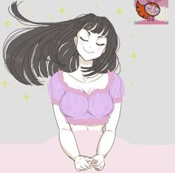 artist_request big_breasts black_hair breasts capcom happy hime_cut juri_han large_breasts long_hair nightgown nipples nipples_visible_through_clothing pyjamas see-through see-through_clothing smile smug smug_face street_fighter translucent translucent_clothing