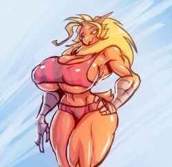 1girls 2010s 2014 anthro anthro_female anthro_only anthrofied areola_outline athletic_body athletic_female avian basic_background big_breasts bigdad bird blaziken breasts fate_valentine female female_focus female_only generation_3_pokemon huge_breasts long_hair low_res muscular muscular_anthro muscular_female muscular_legs nintendo non-mammal_breasts orange_arms orange_body orange_legs original_character pokemon pokemon_(species) pokemorph red_topwear red_underwear scutes smile smiling_at_viewer solo solo_female standing thick_thighs topwear under_boob underwear wide_hips yellow_hair