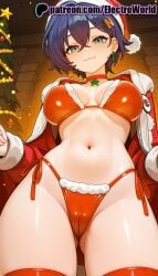 1girls 2026 ai_generated artist_name bell belle_(zenless_zone_zero) bikini breasts bust chest choker christmas christmas_lights christmas_ornaments christmas_tree electroworld female fireplace from_below fur-trimmed_headwear fur_trim gift hat hi_res high_quality high_resolution highres holding_sack merry_christmas navel patreon patreon_username pom_pom_(clothes) red_bikini red_headwear sack santa_bikini santa_costume santa_dress santa_hat short_hair side-tie_bikini side-tie_panties smile solo stable_diffusion swimsuit thick_thighs thighs virtual_youtuber watermark zenless_zone_zero