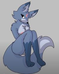 breasts dandy's_world dandys_world eclipse eclipse_(dandy's_world) female furry pussy solo tail wolf_ears wolf_girl wolf_tail