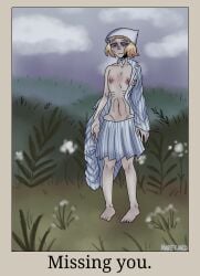 1girls 20th_century 2d anorexia anorexic art bare_feet black_eyes blonde-haired_female blonde_female blonde_hair blonde_hair_female blue_stripes concentration_camp english_text feet female female_focus female_solo flat flat_chest girl girls half_naked half_nude history hungry jew jewish jewish_female nipple nipples nipples_visible no_sex no_visible_genitalia oc original original_character prison_uniform prisoner prisoner_woman questionable short_hair skinny skinny_female skirt solo solo_female star star_of_david stomach straight_hair striped_clothing stripes text thin thin_arms thin_body thin_female thin_legs thin_waist tired tired_expression tired_eyes tired_look uniform uniform_female weak weak_female weak_legs white_cloth white_stripes