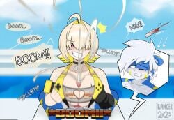 1boy 1girls 2025 accessory android android_girl animal_humanoid armwear background background_sky belly belly_button big_breasts bikini bikini_top blonde_hair blue_fur boob_window boobjob breasts chocker cleavage clothing clothing_cutout clouds cock console controller cum cum_between_breasts cumshot d-pad dick ejaculation ejaculation_between_breasts elegg_(boom_and_shock)_(nikke) elegg_(nikke) eyebrows female fhd game_controller_nipples_(meme) gloves goddess_of_victory:_nikke green_eyes hair hair_covering_eye hair_covering_one_eye hair_over_eye hair_over_one_eye half_naked half_naked_female hands handwear hd hd_(traditional) hi_res high_resolution hires hot hot_female huge_boobs huge_breasts humanoid in_pool in_water large_boobs large_breasts large_tits light-skinned_female light_skin looking_pleasured male meter mini_comic mklancer00 mouth naked naked_male nose oerba_yun_fang one_eye_closed open open_mouth paizuri paizuri_lead_by_female penis pool pool_sex poolside purple_eyes robot robot_girl sexy sexy_female sky sling_bikini sling_bikini_top sling_swimsuit slingshot_bikini slingshot_swimsuit speech speech_bubble swimsuit swimsuit_paizuri swimwear talking teeth tiger tiger_boy tiger_ears tiger_humanoid titjob tongue video_game_console video_game_controller water watermark white_hair yellow_bikini yellow_bikini_top yellow_sling_bikini yellow_slingshot_swimsuit yellow_stripes yellow_swimsuit yellow_swimwear