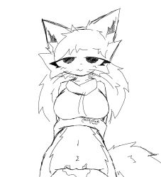 1girls belly bottomless edit feline female female_only furry hoodie humping humping_table skynekouwu third-party_edit wet_pussy