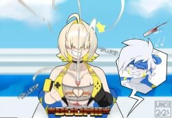 1boy 1girls 2025 accessory android android_girl animal_humanoid armwear background background_sky belly belly_button big_breasts bikini bikini_top blonde_hair blue_fur boob_window boobjob breasts chocker cleavage clothing clothing_cutout clouds cock console controller cum cum_between_breasts cumshot d-pad dick ejaculation ejaculation_between_breasts elegg_(boom_and_shock)_(nikke) elegg_(nikke) eyebrows female fhd game_controller_nipples_(meme) gloves goddess_of_victory:_nikke green_eyes hair hair_covering_eyes hair_over_eyes half_naked half_naked_female hands handwear hd hd_(traditional) hi_res high_resolution hires hot hot_female huge_boobs huge_breasts humanoid in_pool in_water large_boobs large_breasts large_tits light-skinned_female light_skin looking_pleasured male meter mini_comic mklancer00 mouth naked naked_male nose oerba_yun_fang one_eye_closed open open_mouth paizuri paizuri_lead_by_female penis pool pool_sex poolside robot robot_girl semen sexy sexy_female sky sling_bikini sling_bikini_top sling_swimsuit slingshot_bikini slingshot_swimsuit swimsuit swimsuit_paizuri swimwear talking teeth tiger tiger_boy tiger_ears tiger_humanoid titjob tongue video_game_console video_game_controller water watermark white_hair yellow_bikini yellow_bikini_top yellow_sling_bikini yellow_slingshot_swimsuit yellow_stripes yellow_swimsuit yellow_swimwear