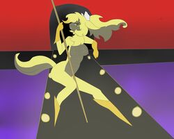 arceus dancing female legendary_pokemon nintendo open_mouth pokeality_love pokemon pole pole_dancing red_eyes solo video_games
