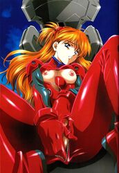 asuka_langley_sohryu clothed_masturbation clothing kawarajima_kou masturbation medium_breasts neon_genesis_evangelion tagme