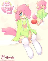 anal anal_sex animated balls blush bottomless butterscotch_(hoodie) clothed clothing equid equine femboy fluttershy_(mlp) gay genitals girly hoodie hoodie_(artist) horse legwear male male_penetrated mammal motion_tweening my_little_pony penetration pony rule_63 semi-anthro short_playtime straight_hair sweater topwear