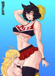 armpits big_balls big_breasts big_penis blake_belladonna blonde blowjob blowjob_only brunette cat_ears cat_girl catgirl cheerleader cheerleader_outfit cheerleader_uniform cock costume deep_blowjob deep_penetration deepthroat dick dickgirl dickgirl/female fellatio fellatio_face futa futanari futanari/female futanari_on_female futanari_penetrating gag gagged gagged_female gagging huge_cock lesbian niramoli oral oral_penetration oral_sex rwby skirt skirt_lift skirt_suit sports_uniform sportswear yang_xiao_long yuri