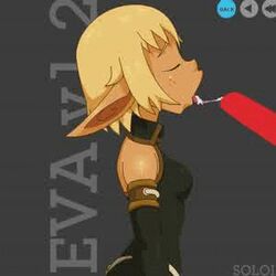 animated ankama cra cum evangelyne facial jumpsuit low_res wakfu