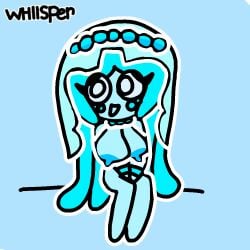 1girl blue_body blue_hair blue_skin dolly's_factory jellybell_(dolly's_factory) jellyfish