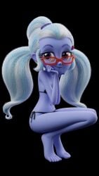3d 3d_render ai_assisted barefoot bikini bikini_bottom bikini_top black_bikini equestria_girls feet friendship_is_magic my_little_pony sugarcoat