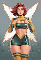1girls ai_generated ben-day_dots big_ass big_breasts big_thighs breasts curvaceous curvy curvy_figure digital_media_(artwork) female female_only hips hourglass_figure huge_ass huge_breasts huge_thighs large_ass large_breasts large_thighs legs light-skinned_female light_skin marvel marvel_comics marvel_girl mutant mutant_(marvel) phoenix_(x-men) phophopho rachel_summers slim_waist telepath thick thick_hips thick_legs thick_thighs thighs voluptuous waist wide_hips wide_thighs x-men
