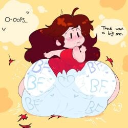 chubby cute diaper girlfriend_(friday_night_funkin) messy_diaper moonoatmeal wardrobe_malfunction