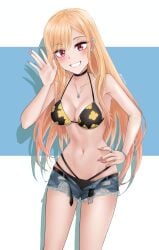 1female 1females 1girl 1girls 1human 1woman 1women 2022 2d 2d_(artwork) 2d_art 2d_artwork absurd_res absurd_resolution absurdres anime anime_art anime_character anime_coloring anime_eyes anime_nose anime_style animestyle arm_up armpit armpits arms_up artist_logo artist_name artist_signature artist_upload artwork_(digital) background belly belly_button belt belt_buckle belts black_belt black_bra black_bra_straps black_panties black_underwear blonde blonde-haired blonde-haired_female blonde_female blonde_hair blonde_hair_female blonde_haired_female blue_background blush blush_face blushed_face blushing blushing_at_viewer blushing_female boob boob_window boobies boobs boobs_focus bra bra_strap breast breasts breasts_focus character_name cleavage cleavage_focus cleavage_window cloverworks color colored colored_eyes colored_hair colored_nails colored_sketch colored_skin colour coloured digital digital_art digital_artwork_(media) digital_drawing digital_drawing_(artwork) digital_media digital_media_(artwork) digital_painting digital_painting_(artwork) drawing drawn english english_language eyebrows eyelashes eyes eyes_open female female_focus female_human female_only female_solo fingernails girl girl_focus girl_only girl_solo gyaru hair hand_on_hip hand_on_own_hip hi_res high_quality high_res high_resolution highres hip_focus hips hips_focus hires hivernillust hivernwinter huge_filesize human human_female human_focus human_girl human_only human_solo human_woman illustration jean_shorts jeans kitagawa_marin kitagawa_marin_(sono_bisque_doll_wa_koi_wo_suru) large_filesize light light-skin light-skined_female light-skinned light-skinned_female light_skin light_skin_female light_skinned light_skinned-female light_skinned_female long-hair long-haired_female long_fingernails long_hair long_hair_female long_haired long_nails looking_at_viewer marin_kitagawa midriff midriff_focus midriff_showing mouth mouth_open my_dress-up_darling my_dress_up_darling nail nails navel navel_line navel_outline necklace necklace_female nose open_eyes open_mouth open_smile opened_eyes opened_mouth original_art original_artwork panties pose posing posing_for_the_viewer red_eye red_eyes red_eyes_female render rendered ripped_jeans ripped_shorts shadow shorts signature simple_background smile smile_at_viewer smiley_face smiling smiling_at_viewer smiling_female sono_bisque_doll_wa_koi_wo_suru teeth teeth_clenched teeth_showing teeth_visible thigh_gap thighs underwear very_high_quality very_high_resolution very_long-haired_female very_long_hair very_long_hair_female waving waving_at_viewer waving_hand white_background white_teeth woman woman_focus woman_only woman_solo young_adult young_adult_female young_adult_woman young_female young_girl young_human young_woman
