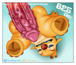 1alien 2026 2boys 2males alien barbed_penis ben_d_koopa benediktus_(artist) disney experiment_(lilo_and_stitch) half-closed_eyes lilo_and_stitch male male/male male_only penis penis_between_ass precum precum_bubble red_nose reuben_(lilo_and_stitch) simple_background simple_coloring simple_shading size_difference smaller_male social_media unimpressed watermark yellow_body yellow_fur