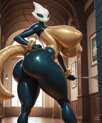 ai_generated anthro big_breasts bug_girl hollow_knight:_silksong insects shakra_(hollow_knight) shakra_(hollow_knight:_silksong) surikat wide_hips
