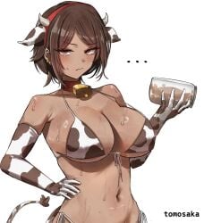 1girls 2d 2d_(artwork) 2d_artwork adult adult_female almost_naked almost_nude background bare_armpits bare_belly bare_chest bare_hips bare_midriff bare_navel bare_shoulders bare_skin belly belly_button big_boobs big_breasts bikini bikini_bottom bikini_top black_bikini black_bikini_bottom black_bikini_top black_elbow_gloves black_gloves black_long_gloves black_swimsuit black_swimwear blank_background blush_face blush_lines blushing blushing_at_viewer blushing_female blushing_lines breasts brown-eyed_female brown-haired_female brown-skinned_female brown_eyes brown_hair brown_skin brown_skinned_female busty busty_female busty_girl character_request chocolate_milk cleavage collarbone copyright_request cow_bell cow_collar cow_horn cow_horns cow_print cow_print_armwear cow_print_bikini cow_print_swimsuit cowprint cowprint_armwear cowprint_bikini cowprint_swimsuit digital digital_art digital_drawing digital_drawing_(artwork) digital_media digital_media_(artwork) drawing elbow_gloves elbows exposed exposed_armpits exposed_belly exposed_chest exposed_hips exposed_midriff exposed_navel exposed_shoulders exposed_skin eyebrows_visible_through_hair female female_focus female_only fingers flushed flushed_face from_front front-tie_bikini front-tie_bikini_top front_view frown frown_eyebrows frowning frowning_at_viewer gloves halterneck horn horns inframammary_fold large_boobs large_breasts lean_figure long_gloves looking_at_viewer mature mature_female mature_woman midriff monotone_background mostly_nude naked naked_female naked_woman narrow_waist navel nearly_nude nude nude_female nudity one_color_background plain_background portrait practically_nude scowl short_hair shoulders side-tie_bikini slender_body slender_waist slim_female slim_waist solid_color_background solo standing string_bikini sweat sweat_on_body sweat_on_breasts sweat_on_face sweat_on_stomach sweatdrop sweating sweaty sweaty_belly sweaty_body sweaty_breasts sweaty_chest sweaty_face sweaty_female sweaty_skin swimsuit swimwear tomosaka top_view upper_body white_background white_bikini white_bikini_bottom white_bikini_top white_elbow_gloves white_gloves white_horn white_horns white_long_gloves white_swimsuit white_swimwear wide_hips woman
