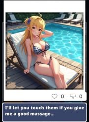 ai_generated blonde_hair clara long_hair love_loop photo pool slim_waist text thick_thighs water