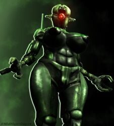 1girls 3d abs assaultron bethesda_softworks big_breasts breasts fallout female midnightguy19 nipples pussy robot robot_girl solo
