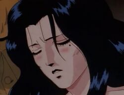 1990s_(style) 1993 1boy 1girl 1girls animated animated_gif anime_screenshot army black_hair blush brown_eyes female green_jacket housewife imperial_japanese_army implied_groping jacket long_hair lowres mature_female michiyo_suhiro middle_aged middle_aged_female middle_aged_woman military_uniform mole mole_under_eye old old_woman open_mouth rape retro_artstyle showa_era soldier tagme wide-eyed world_war_ii youjuu_sensen_adventure_kid