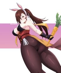 ass bunny_ears bunny_girl bunny_tail bunnysuit carrot fire_emblem fire_emblem_heroes kagero_(fire_emblem) maii_artss pantyhose smile tights
