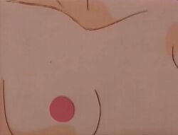 1990s_(style) 1993 1girl 1girls 90s animated animated_gif bindi blush bouncing_breasts demon_girl ears eyes_closed female hair_bun implied_sex lipstick lowres makeup mature_female medium_breasts mole mole_under_mouth nipples pointy_ears purple_hair queen retro_artstyle succubus tagme tan youjuu_sensen_adventure_kid