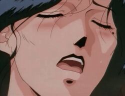 1990s_(style) 1993 1boy 1girl 1girls animated animated_gif anime_screenshot black_hair blush collarbone eyes_closed female housewife implied_rape implied_sex long_hair lowres mature_female michiyo_suhiro middle_aged middle_aged_female middle_aged_woman mole mole_under_eye old old_woman open_mouth orgasm rape retro_artstyle showa_era tagme world_war_ii youjuu_sensen_adventure_kid